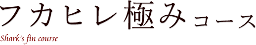 フカヒレ極みコース