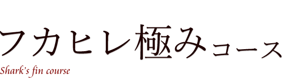 フカヒレ極みコース