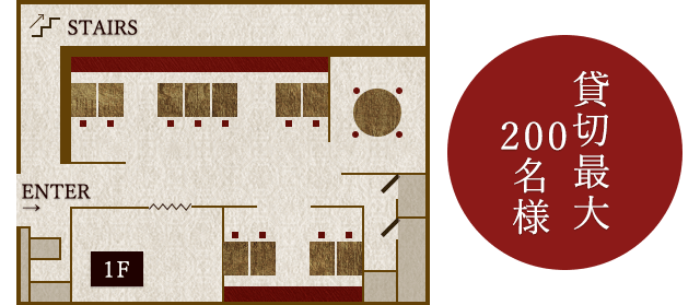 貸切最大200名様